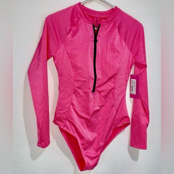 Betsey Johnson Scuba Zip Up Swimsuit - Picture 5 of 13